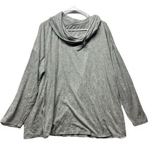 Michael Kors Hooded Long Sleeve Pullover Top Women Size 3X Gray Casual Comfort